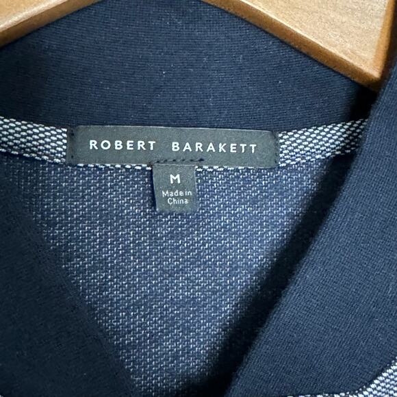 Robert Barakett Richton Full Zip Baseball Collar Men's Jacket Size Medium Navy - Picture 5 of 5